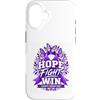 Hope Through Alzheimers Awareness Custodia per iPhone 16 Hope Fight Win Memory Support Alzheimer Consapevolezza Viola