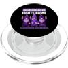 Alzheimer's Awareness Purple Ribbon Appa Lo gnomo uno combatte la consapevolezza dell'Alzheimer da solo PopSockets PopGrip per MagSafe