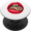 Red Lips Leopard Tongue Retro Fashion St Stampa grafica vintage con labbra rosse e lingua leopardata PopSockets PopGrip Adesivo