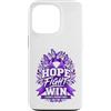 Hope Through Alzheimers Awareness Custodia per iPhone 13 Pro Hope Fight Win Memory Support Alzheimer Consapevolezza Viola