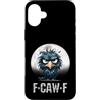 Black Crazy Crow Gothic Moon Halloween A Custodia per iPhone 16 Plus F-Caw-F Corvo Nero Uccello Nero Divertente Corvo F-Caw-F