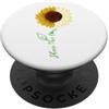 ASL Sign Language Message Tees Lingua dei segni ASL American Sunflower Condividi l'amore PopSockets PopGrip Adesivo