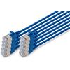 Digitus Cavo LAN Cat 6A - 5 m - 10 pezzi - Slim - F/FTP - Blu