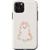 Cute Ghost Halloween Custodia per iPhone 11 Pro Simpatico fantasma floreale Halloween autunno Boho Party