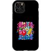Happy Pencil Club Custodia per iPhone 11 Pro Carino ritorno a scuola Apple zaino libri matite forniture