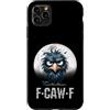 Black Crazy Crow Gothic Moon Halloween A Custodia per iPhone 11 Pro Max F-Caw-F Corvo Nero Uccello Nero Divertente Corvo F-Caw-F