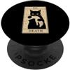 Death Tarot Card Black Cat Witchy Hallow Tarocchi Gatto Nero Morte Stregoneria Halloween Gatto Tarocchi PopSockets PopGrip Adesivo