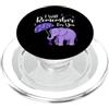 Alzheimer's Awareness Purple Ribbon Appa Remember For You Elefante Nastro Viola Demenza PopSockets PopGrip per MagSafe