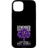 Alzheimer's Awareness Purple Ribbon Appa Custodia per iPhone 15 Plus Ricorda per coloro che non possono porre fine all'Alzheimer