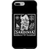 Desert Merch Sardinia Italy Shop Custodia per iPhone 7 Plus/8 Plus Stampa xilografica mappa della Sardegna Italia