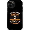 Half Marathon Designs for Marathoner Custodia per iPhone 11 Pro Half Crazy 13.1 100% Determinato Amore Running Mezza Maratona