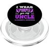 Alzheimer's Awareness Purple Ribbon Appa Indosso il viola per la consapevolezza di mio zio Alzheimer PopSockets PopGrip per MagSafe