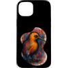 abstract kiwi color splash expressive ar Custodia per iPhone 15 Plus Astratto Kiwi Colore Splash