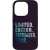 Birthday Gift Limited Edition September Custodia per iPhone 14 Pro Edizione Limitata Settembre 2012 Retro Vintage 2012
