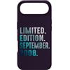 Birthday Gift Limited Edition September Custodia per iPhone Air Edizione Limitata Settembre 2008 Retro Vintage 2008