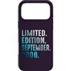Birthday Gift Limited Edition September Custodia per iPhone 17 Pro Max Edizione Limitata Settembre 2008 Retro Vintage 2008