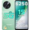 DOOGEE Note 59 Pro Smartphone 5G Android 15, 6.75 120Hz 32GB+256GB/TF 2TB Cellulari, T8200 Octa-Core Telefono Cellulare, 6250mAh/16MP+8MP/Fingerprint/Face ID/5G Dual SIM/Widevine L1/OTG/Tipo-C/NFC