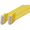 Digitus Cavo LAN Cat 6A - 0,3 m - 10 pezzi - Slim - F/FTP - Giallo | 10 Gbit/s - Schermato - PoE+ - AWG 32/7 - LSZH - Cavo di rete RJ45 - Compatibile con Cat 6 e Cat 7