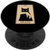 Death Tarot Card Black Cat Witchy Hallow Tarocchi Gatto Nero Morte Stregoneria Halloween Gatto Tarocchi PopSockets PopGrip Adesivo
