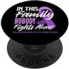 Alzheimer's Awareness Purple Ribbon Appa In questa famiglia nessuno combatte l'Alzheimer da solo PopSockets PopGrip Adesivo