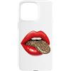 Red Lips Leopard Tongue Retro Animal Des Custodia per iPhone 15 Pro Max Stampa grafica vintage con labbra rosse e lingua leopardata