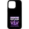 Alzheimer's Awareness Purple Ribbon Appa Custodia per iPhone 15 Pro Max Lo gnomo uno combatte la consapevolezza dell'Alzheimer da solo
