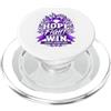 Hope Through Alzheimers Awareness Hope Fight Win Memory Support Alzheimer Consapevolezza Viola PopSockets PopGrip per MagSafe