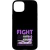Alzheimer's Awareness Purple Ribbon Appa Custodia per iPhone 15 Plus Combattere la consapevolezza dell'Alzheimer bandiera USA nastro viola