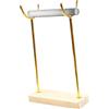 Ysyqkn Porta Bracciali in Selenite, Espositore per Gioielli con Base in Legno, Organizer per Elastici per Capelli, Galleria di Accessori per Capelli, Oro Altezza 20 Cm