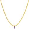 Generic Collana Donna Marlù Sparkles 31CN0001G-P in Acciaio Pvd Oro Snake con Zircone Viola