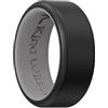 King Will Fedi nuziali in silicone per uomini e donne, interno sottile con motivo a cuore, anello di fidanzamento in gomma nero/blu/blu menta/grigio, larghezza 8 mm, spessore 2,2 mm, Silicone, Non