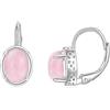 POPLYKE Orecchini in quarzo rosa per donna Orecchini con chiusura a leva in argento sterling Gioielli con pietre rosa Regalo per donna