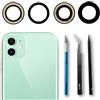 LiXiongBao Vetro di ricambio per fotocamera iPhone 11, kit di riparazione | Vetro di ricambio su misura per iPhone 11, con strumenti di riparazione per la sostituzione dell'obiettivo.