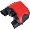 Horett Binocolo per Bambini, Prisma Compatto 10X Bak-4 per Esterni (Rossa) | Ottiche con Rivestimento FMC, Oculari in Morbida Gomma Naturale, Birdwatching e Campeggio, Telescopio per Bambini con Cordino