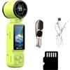Hentenry Fotocamera, videocamera stabilizzata, verde con scheda di memoria 32G