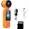 Hentenry Fotocamera, videocamera stabilizzata, colori ora con scheda di memoria 64G