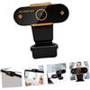 TOVINANNA Webcam con Microfono, Base Regolabile, Autofocus, Nero | Sensibilità Elevata Plastico Riduzione Rumore Integrata , per Computer e Tv Conferenze e Live-streaming