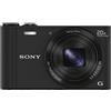 Sony DSC-WX300 - Fotocamera digitale da 18,2 MP con zoom ottico stabilizzato dell'immagine 20x e LCD da 3, colore: Nero