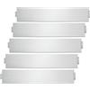 Fiqops Bordi Cordoli per Aiuole in Metallo, 15 m x 18 cm, Zincato, Lunghezza 100 cm, Altezza 18 cm, 15 Pezzi