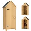 Outsunny Capanno Porta Attrezzi da Giardino 77.5x54.2x179.5 cm Color Legno