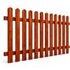Arreditaly Staccionata In Legno Per Giardino Orto E Recinti Decorativi Con Doghe Verticali Arrotondate Protezione Outdoor Resistente Agli Agenti Atmosferici 180 x 100 Cm Legno Scuro