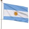 TECHZOCO Bandiera dell'Argentina, 90 x 150 cm, bandiera Albiceleste con 2 occhielli in ottone, bandiera Argentina, bandiera della Coppa del Mondo, bandiera del paese per esterni, materiale poliestere
