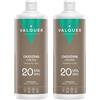 Valquer Laboratorios Valquer - Crema Professionale Ossigenata Valquer Stabilizzata, 20 Volumi (6%) - Colorazione permanente dei capelli - Uso professionale parrucchiere - Formulazione Vegana - 1000 Ml (Confezione da 2)