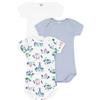 Petit Bateau Set di Bodies a maniche corte in cotone stampato Paris Bambino, 4 anni, Variante 1