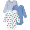 Petit Bateau Set di Bodies a maniche lunghe in cotone con stampa a stelle per bambini, 4 anni, Variante 1