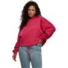 Urban Classics Ladies Cropped Oversized Hoodie Felpa con Cappuccio, Hibiskuspink, L Donna