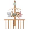 Little Dutch Giostrina musicale con carillon, con supporto in legno per lettino, per bambini dalla nascita, unisex, Safari Friends