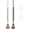 DAWOOWF 2 Pezzi Catenella Portaciuccio in Silicone,Set Catenelle per Ciuccio con 2 Pezzi Ciuccio Clip Adattatore, Portaciuccio Senza BPA,Catenelle per Ciuccio con Adattatore