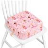 wooshwa Rialzo Cuscino Sedia Bambini Seggiolino da Tavolo - Principessa | Seggiolino da Tavolo per Bambini Portatile Smontabile con 2 Regolabile Cinghie e Base Antiscivolo per Pasto, 32x32x10 cm