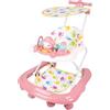 Supfine 5 in 1 Girarrosto bambino con 5 altezze regolabili, girello pieghevole Bebe con vassoio per attività musicali rimovibili, da 6 a 18 mesi, fino a 12 kg (5 in 1, 62 x 68 x 36-81 cm, rosa)